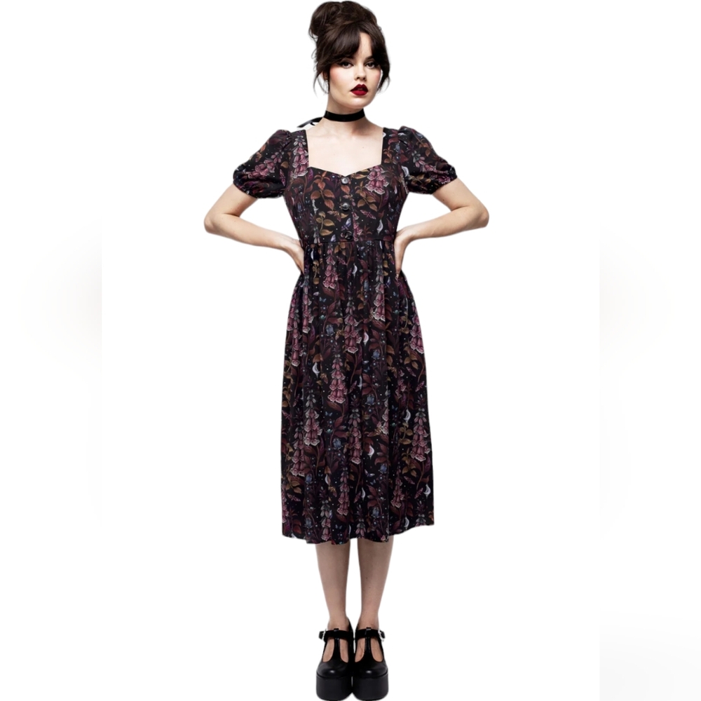 NWT Foxglove Button Detail Midi Dress